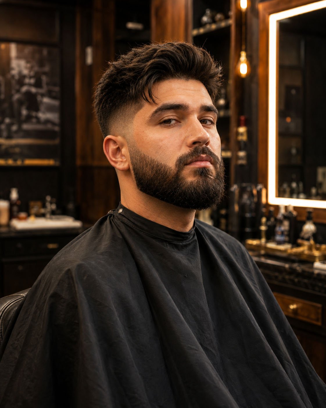 After - clean fade and shaped beard