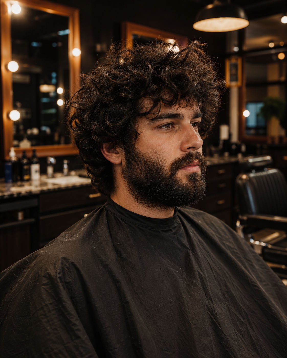 Before - longer curls before the cut